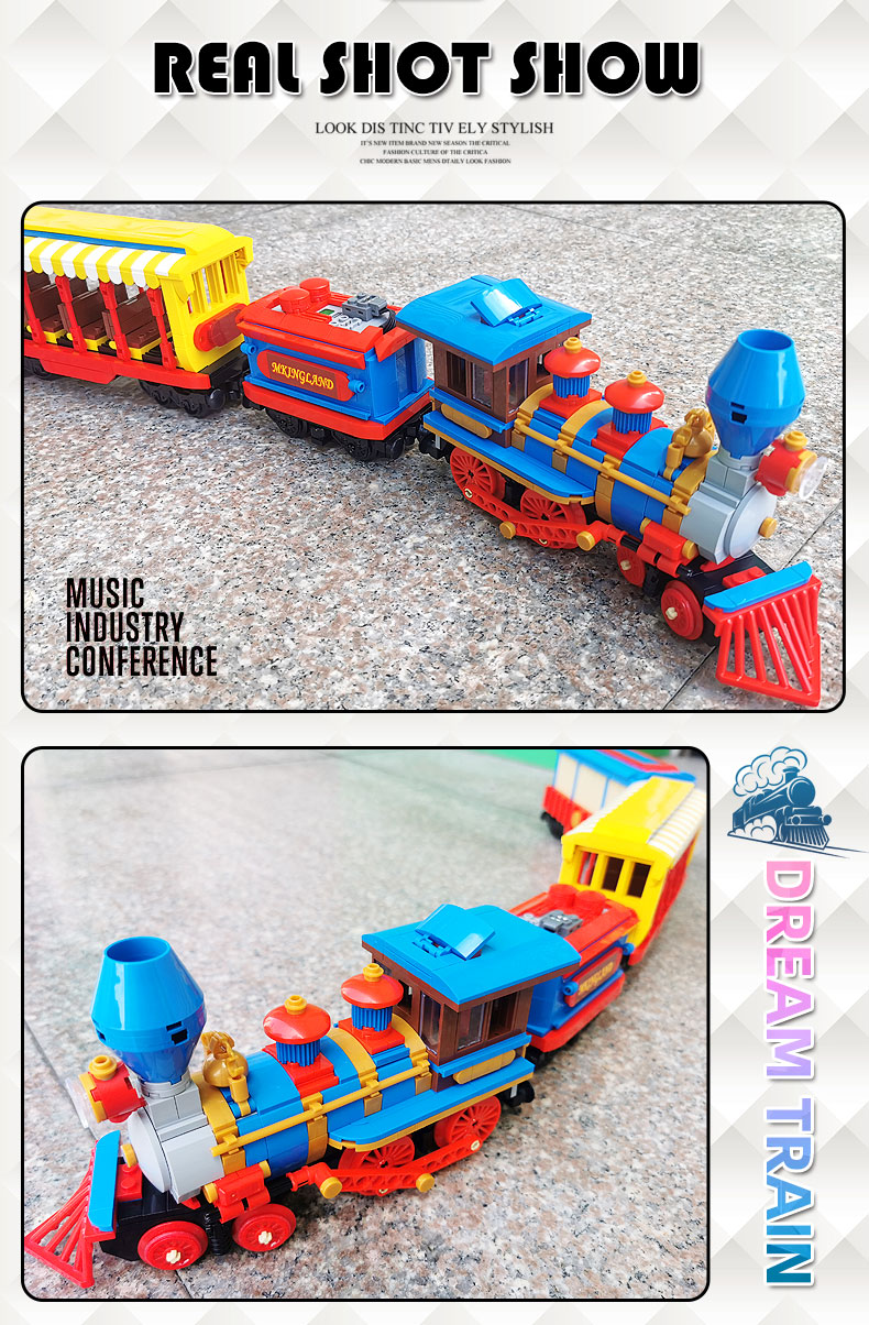 MOULD KING 12004 MKingLand Dream Train Remote Control Building Blocks Toy Set