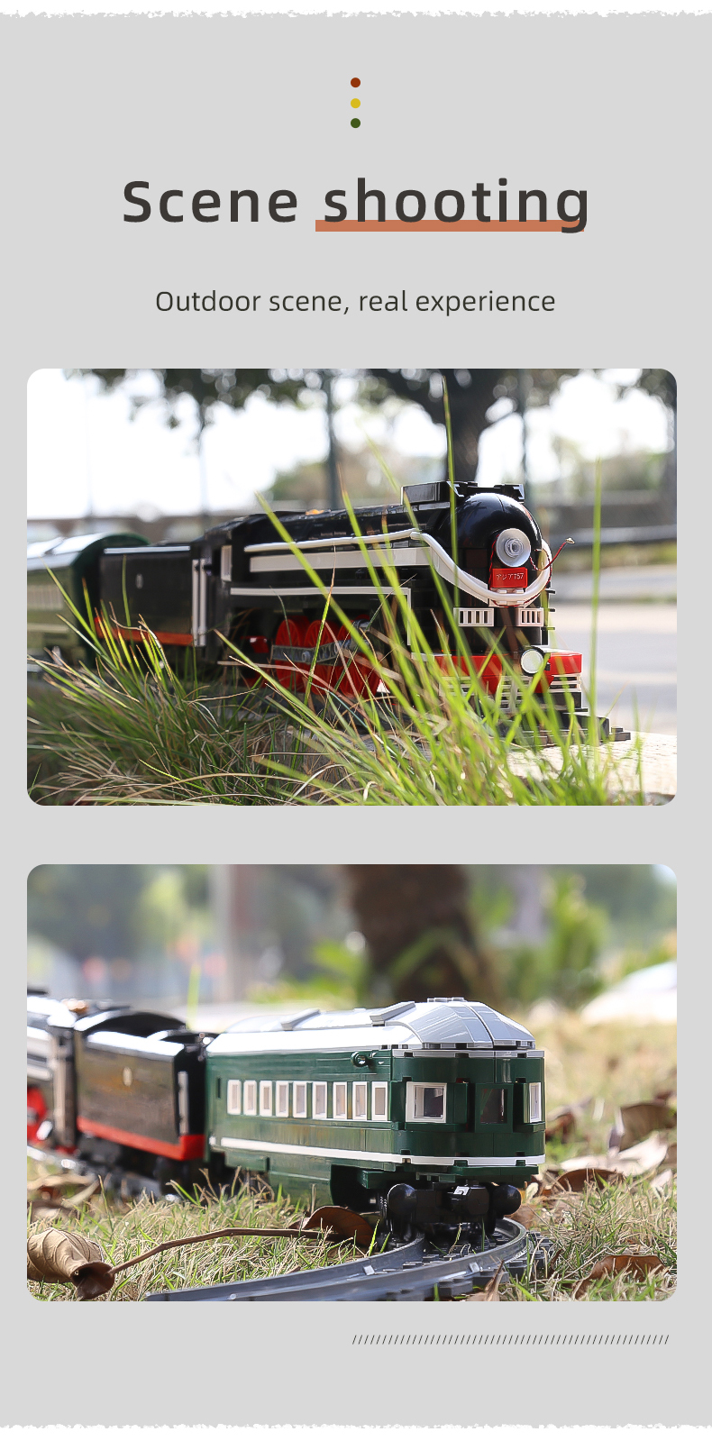 MORK12005鉄道シリーズSL7アジアエクスプレス鉄道ビルディングブロックおもちゃセット