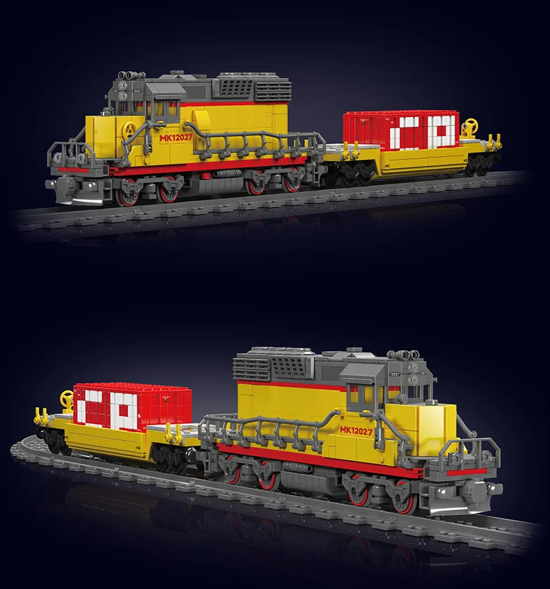 Mould King 12027 SD40-2 Diesel Locomotive Building Blocks Toy set