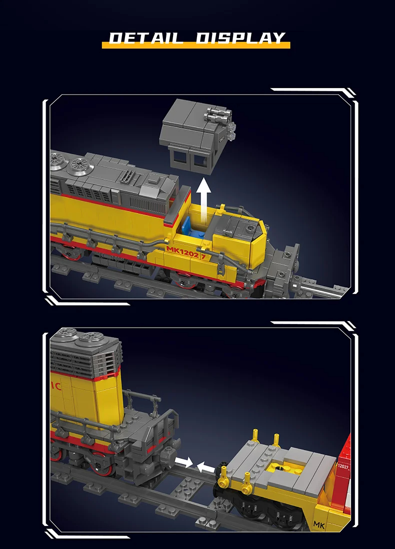 Mould King 12027 SD40-2 Diesel Locomotive Building Blocks Toy set