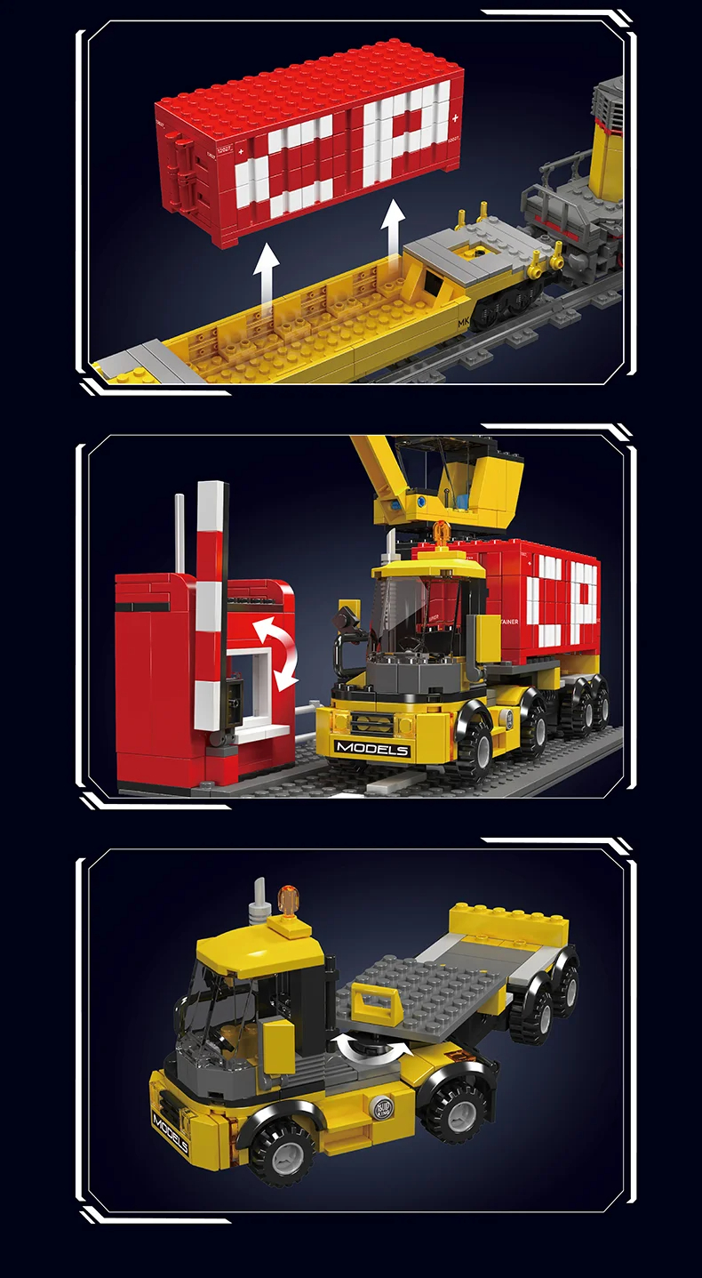 Mould King 12027 SD40-2 Diesel Locomotive Building Blocks Toy set