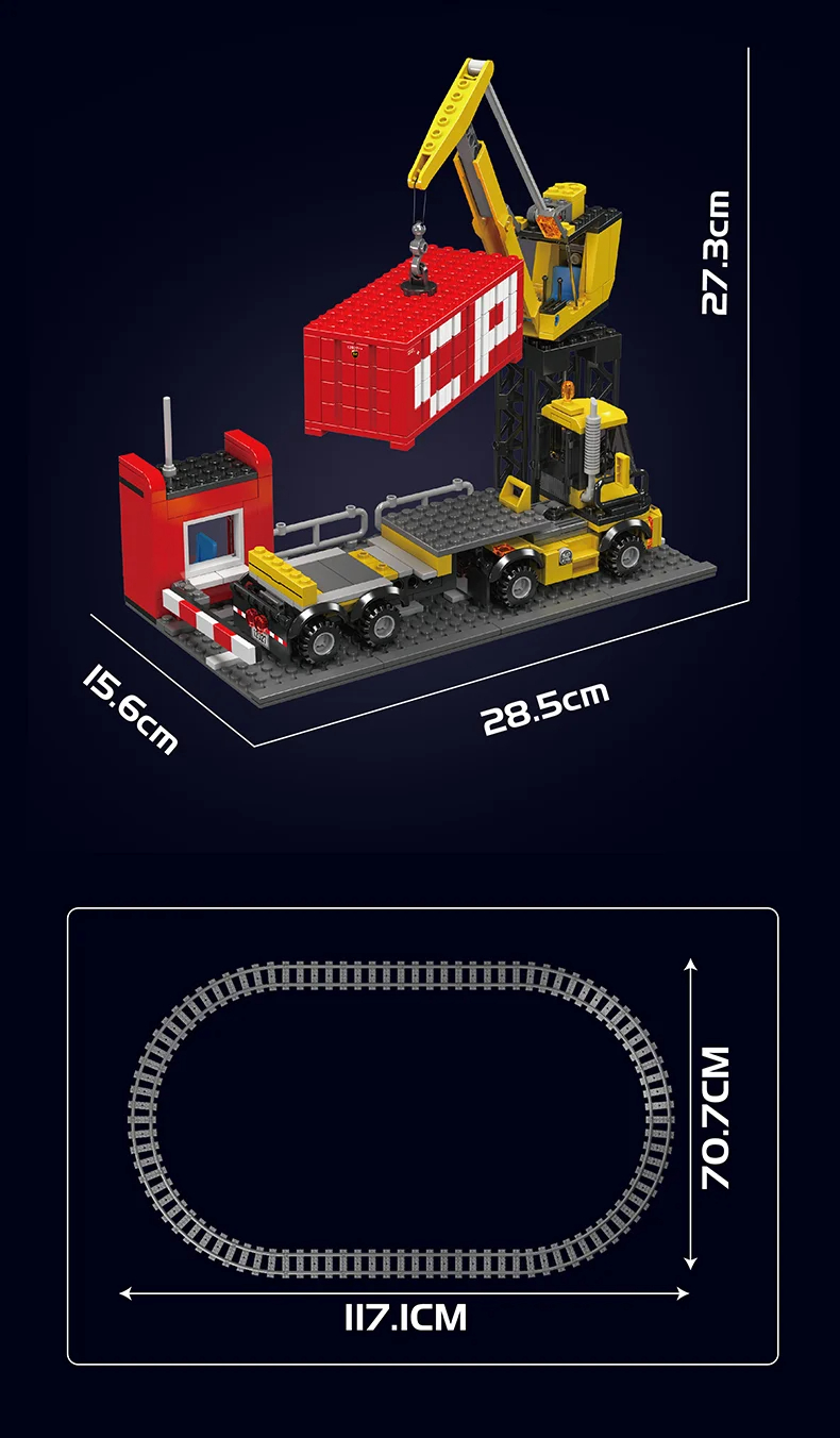 モールドキング 12027 SD40-2 ディーゼル機関車ビルディングブロックおもちゃセット