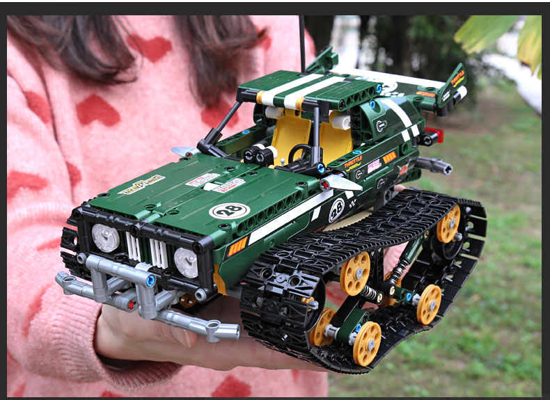 MOLD KING 13026 기술 RC 추적 레이서 빌딩 블록 장난감 세트