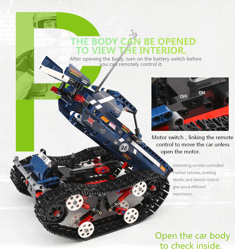 MOLD KING 13026 テクニック RC 追跡レーサー ビルディング ブロックおもちゃセット