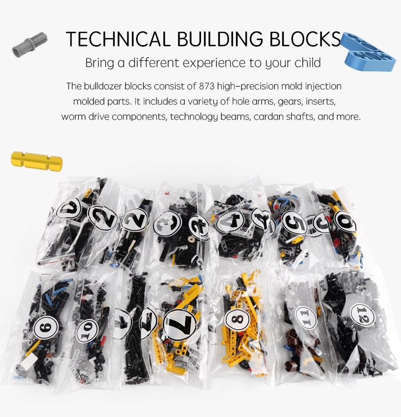 MOULD KING 13034 Tracked Loader Building Blocks Toy Set