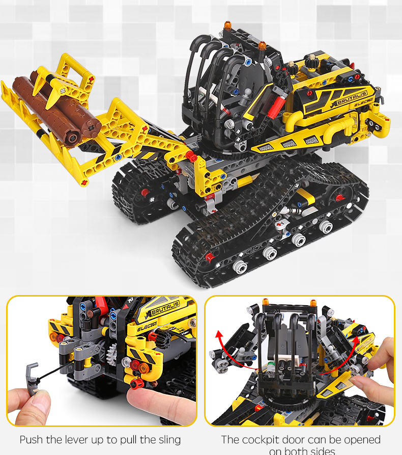 MOLD KING 13034 추적 로더 빌딩 블록 장난감 세트