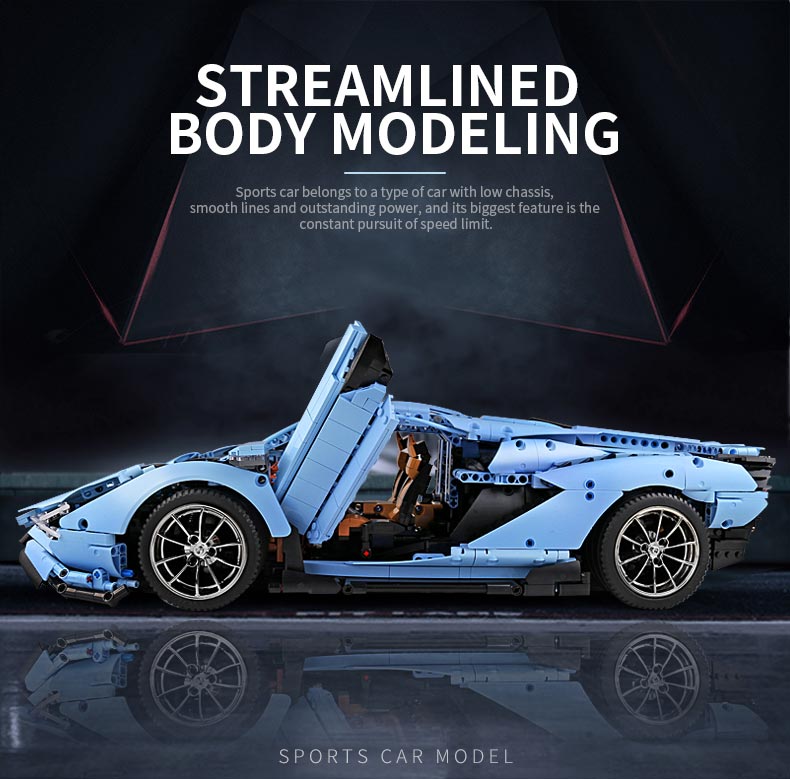 FORMKÖNIG 13056 Lamborghini Sian FKP 37 Blaue Bausteine Spielzeugset