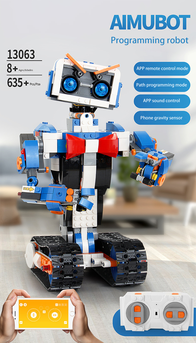 MOULD KING 13063 Aimubot Intelligent RC DIY Robot Building Blocks 