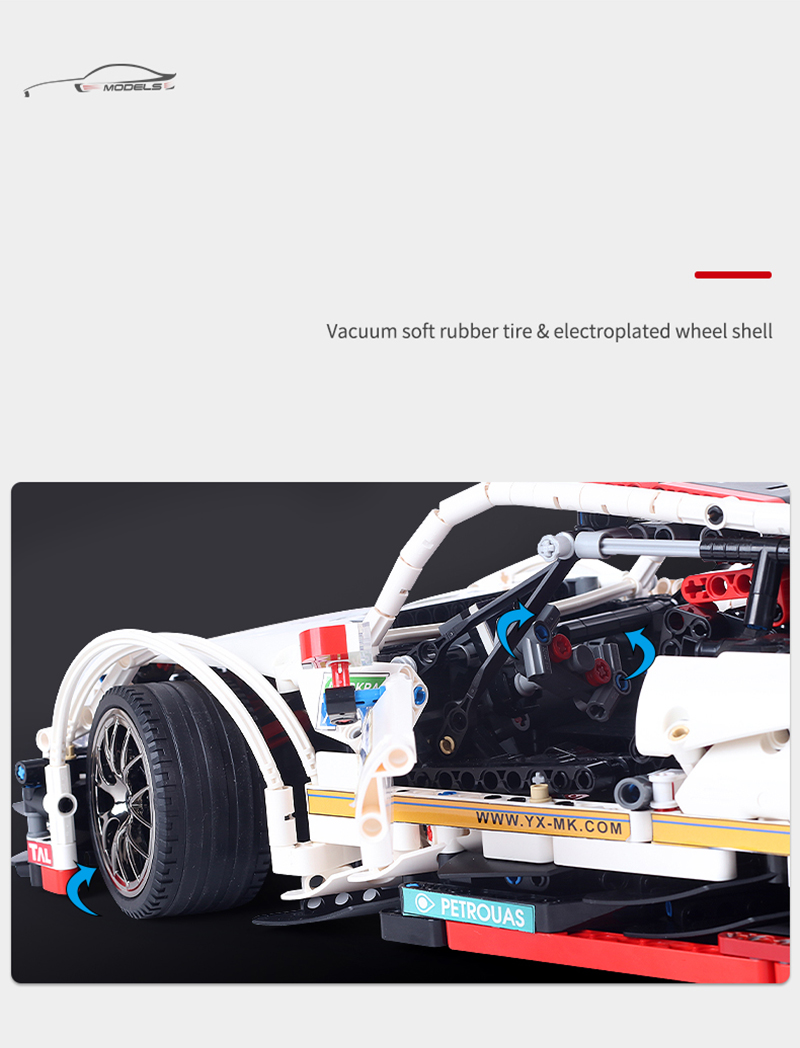 MOULD KING 13075 AMG C63 Sport Super Racing Car Building Blocks Toy Set