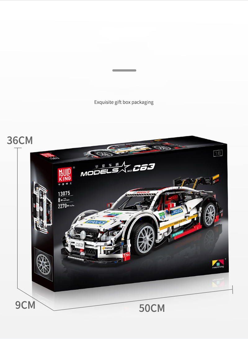 MOULD KING 13075 AMG C63 Sport Super Racing Car Building Blocks Toy Set