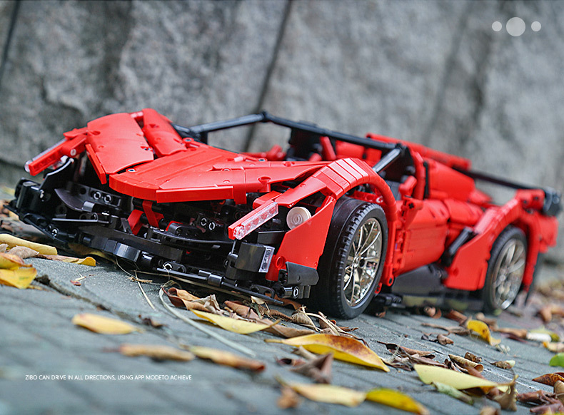 MOULD KING 13079 Lamborghini Veneno Supercar Remote Control Building Blocks Toy Set