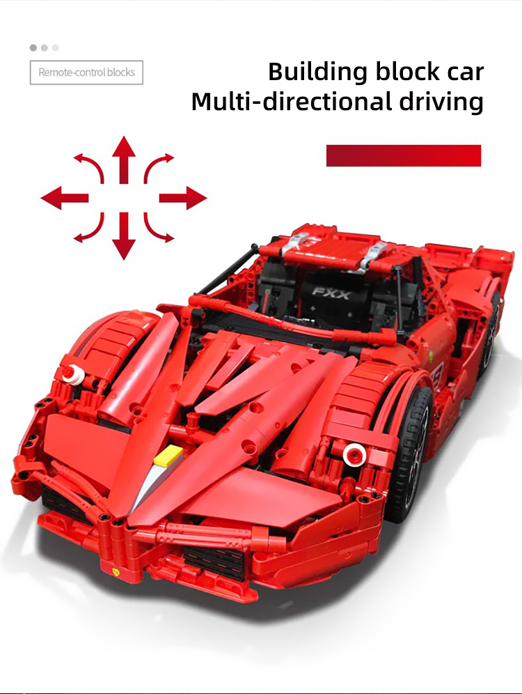 MOLD KING 13085 페라리 FXX 슈퍼차지 V12 빌딩 블록 장난감 세트