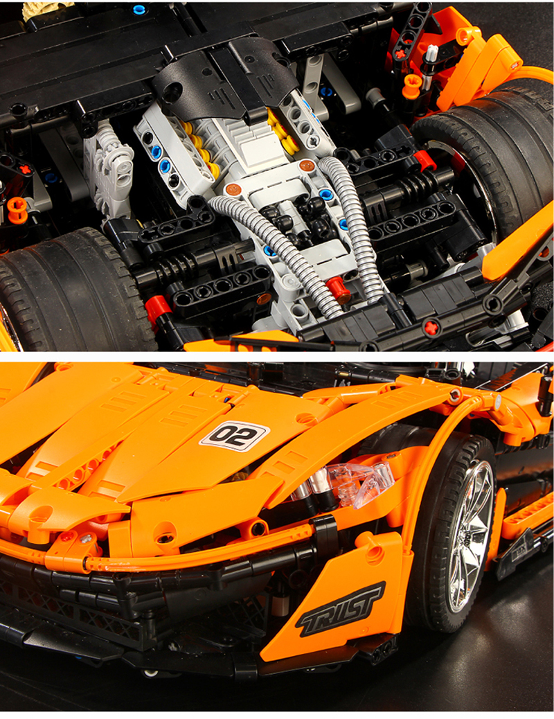MOULD KING 13090 McLarening P1 hypercar Racing Car Building Blocks Toy Set