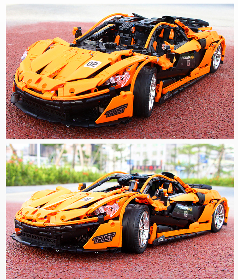 MOLD KING 13090 McLarening P1 하이퍼카 레이싱 카 빌딩 블록 장난감 세트