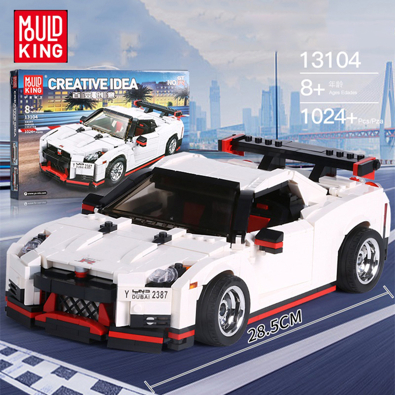 MOLD KING 13104 Nismo Nissan GTR R35 Creative Idea 빌딩 블록 장난감 세트