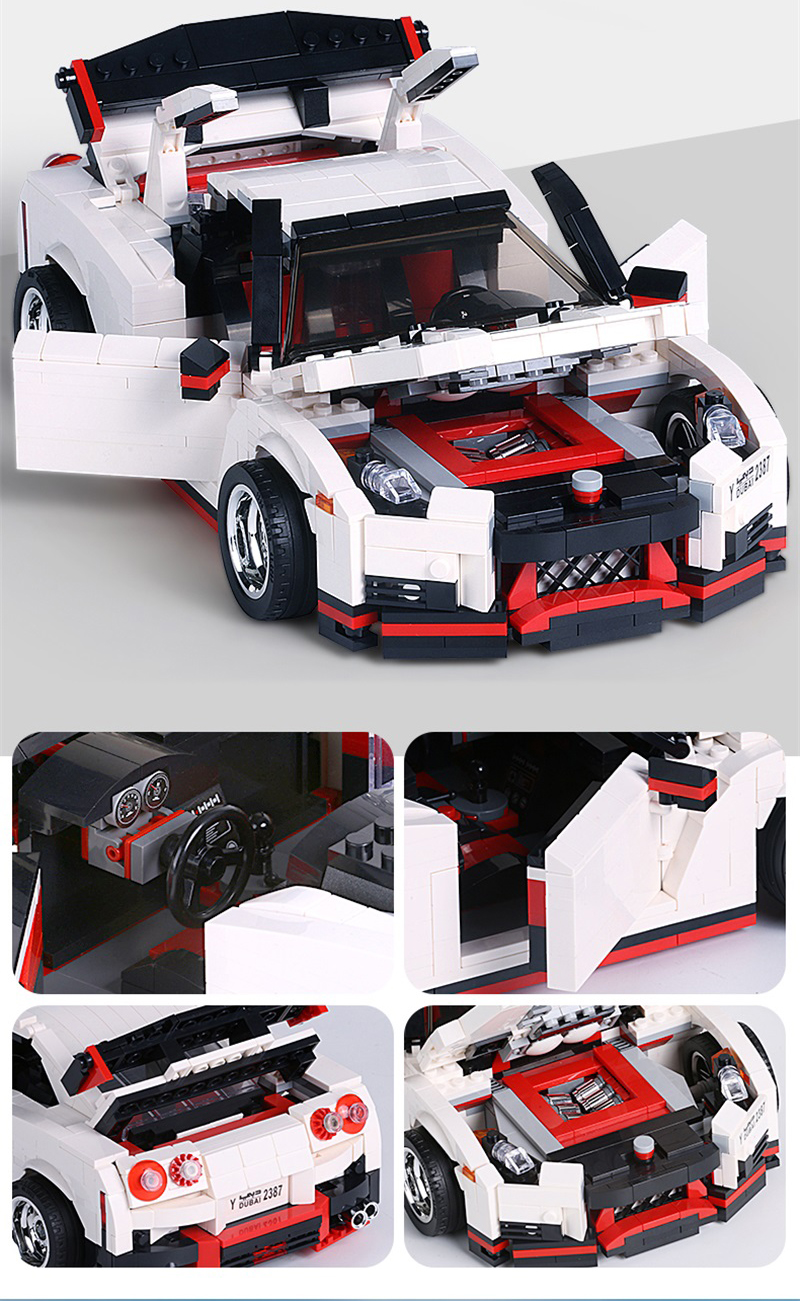 MOULD KING 13104 Nismo Nissan GTR R35 Creative Idea Building Blocks Toy Set