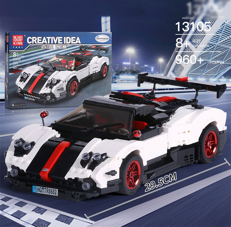 MOULD KING 13105 Pagani Zonda Cinque Roadster Creative Idea Building Blocks Toy Set