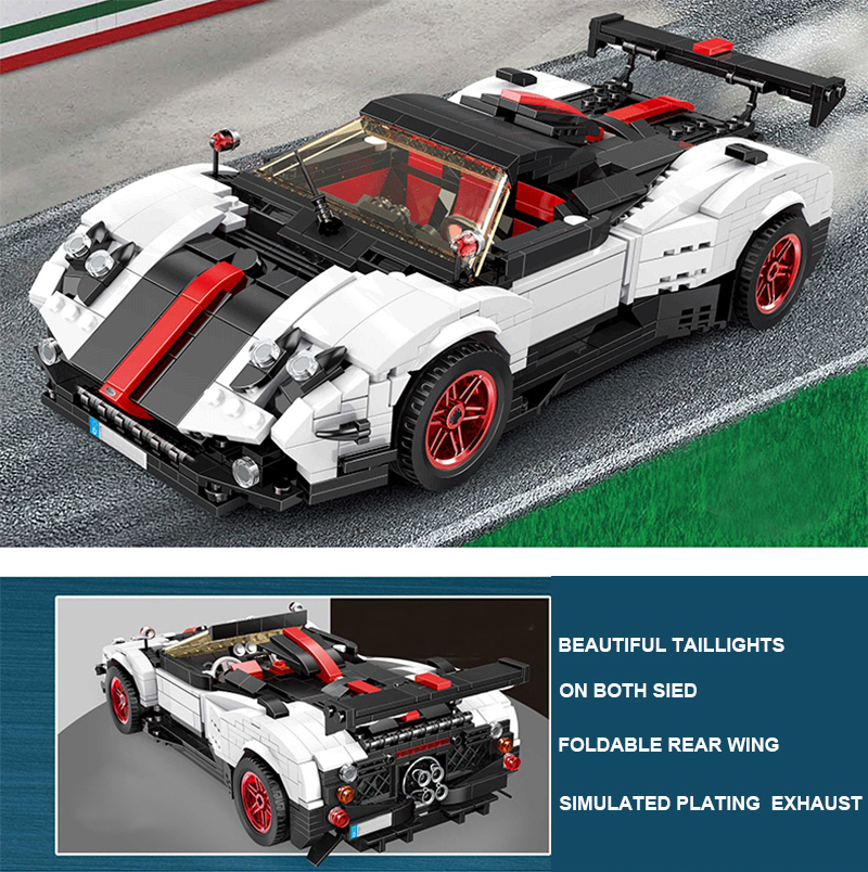 MOULD KING 13105 Pagani Zonda Cinque Roadster Creative Idea Building Blocks Toy Set