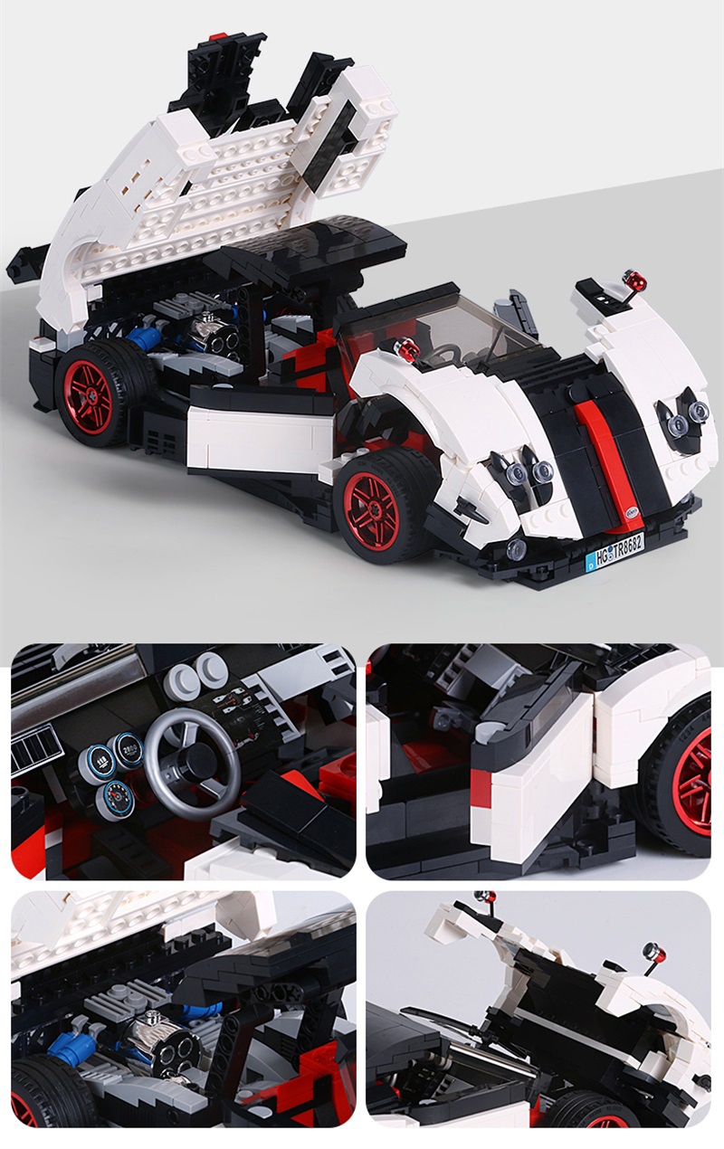 MOULD KING 13105 Pagani Zonda Cinque Roadster Creative Idea Building Blocks Toy Set