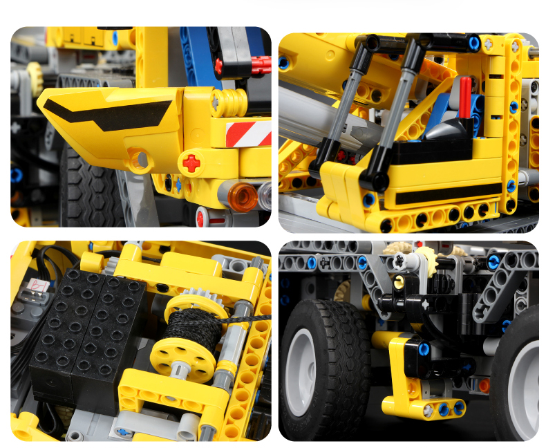 Mould King 13107 Technic Mobile Crane Mk II Remote Control Building Blocks Toy Set