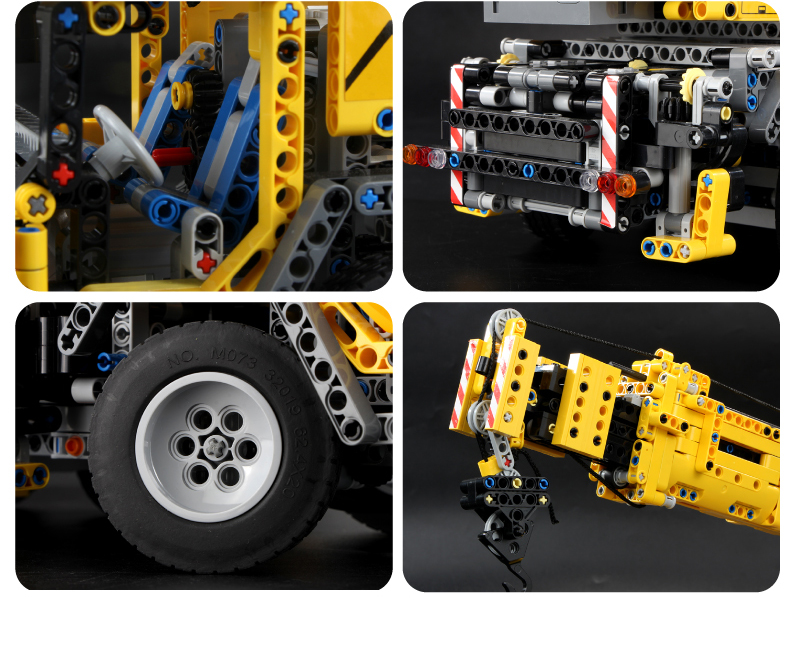 Mould King 13107 Technic Mobile Crane Mk II Remote Control Building Blocks Toy Set