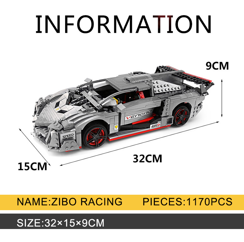 MOULD KING 13110 Lamborghini poison Creative Idea Veneno Building Blocks Toy Set