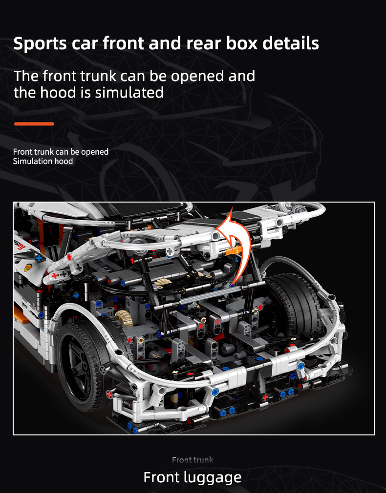 FORM KÖNIG 13120 Koenigsegged Sports Racing White Car Bausteine Spielzeugset