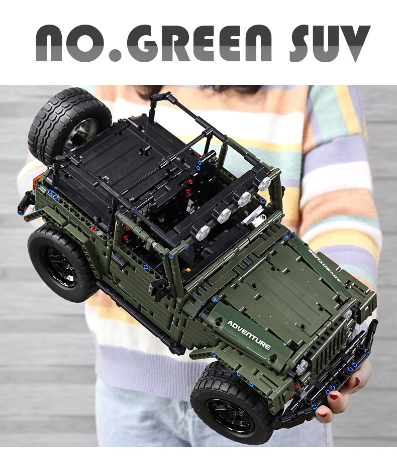 MOLD KING 13124 지프 랭글러 Rubicon RC 1-8 빌딩 블록 장난감 세트