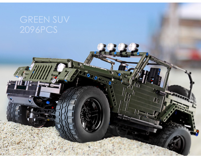 MOLD KING 13124 지프 랭글러 Rubicon RC 1-8 빌딩 블록 장난감 세트