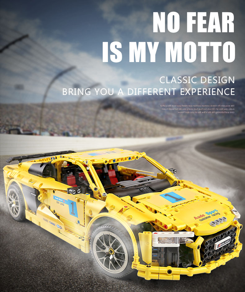 MOLD KING 13127 Audi R8 V10 Second Generation 1-10 by Artemy Zotov 빌딩 블록 장난감 세트