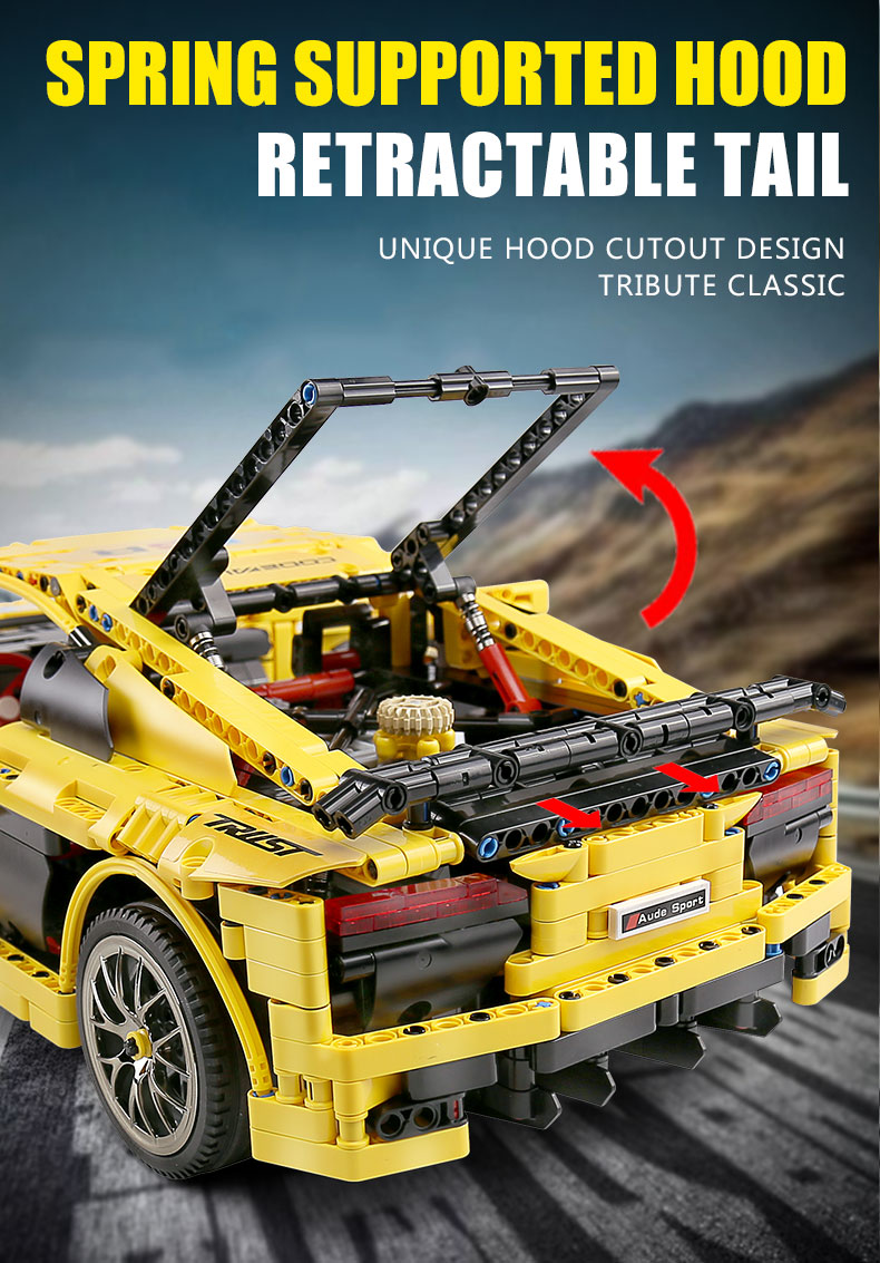 MOULD KING 13127 Audi R8 V10 Sports Car Building Blocks Toy Set BuildingToyStore