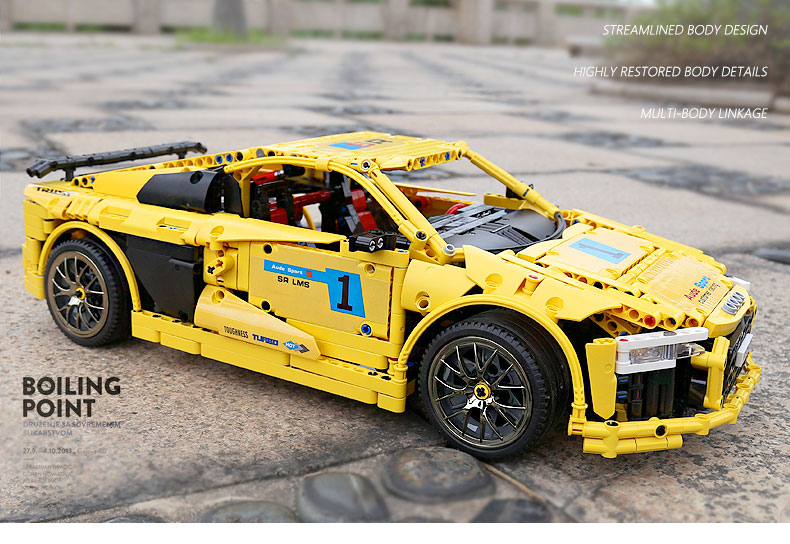 MOULD KING 13127 Audi R8 V10 Second Generation 1-10 by Artemy Zotov Building Blocks Toy Set