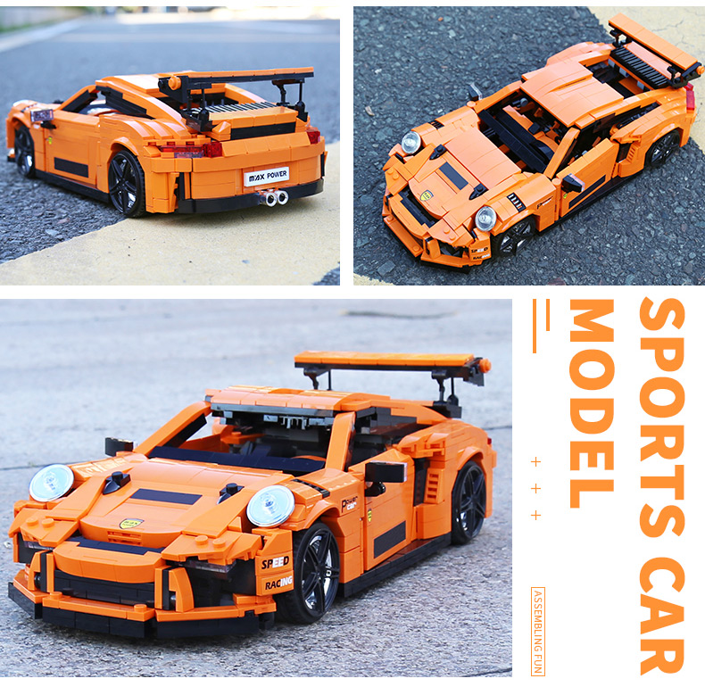 MOLD KING 13129 Creative Series GT3-911 Sports Car Building Blocks Toy Set