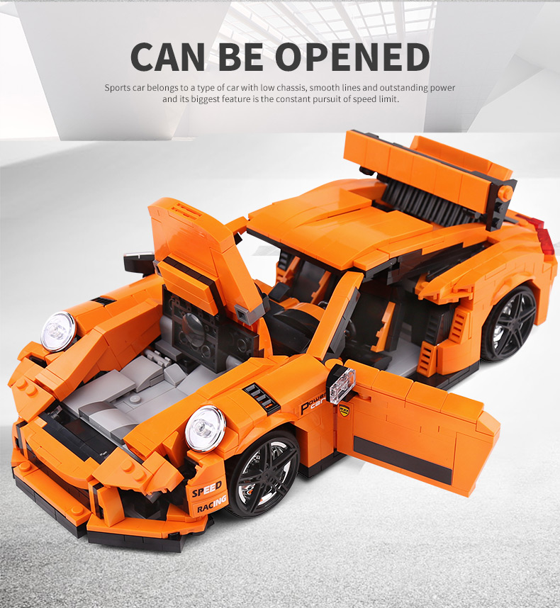 MOLD KING 13129 Creative Series GT3-911 Sports Car Building Blocks Toy Set