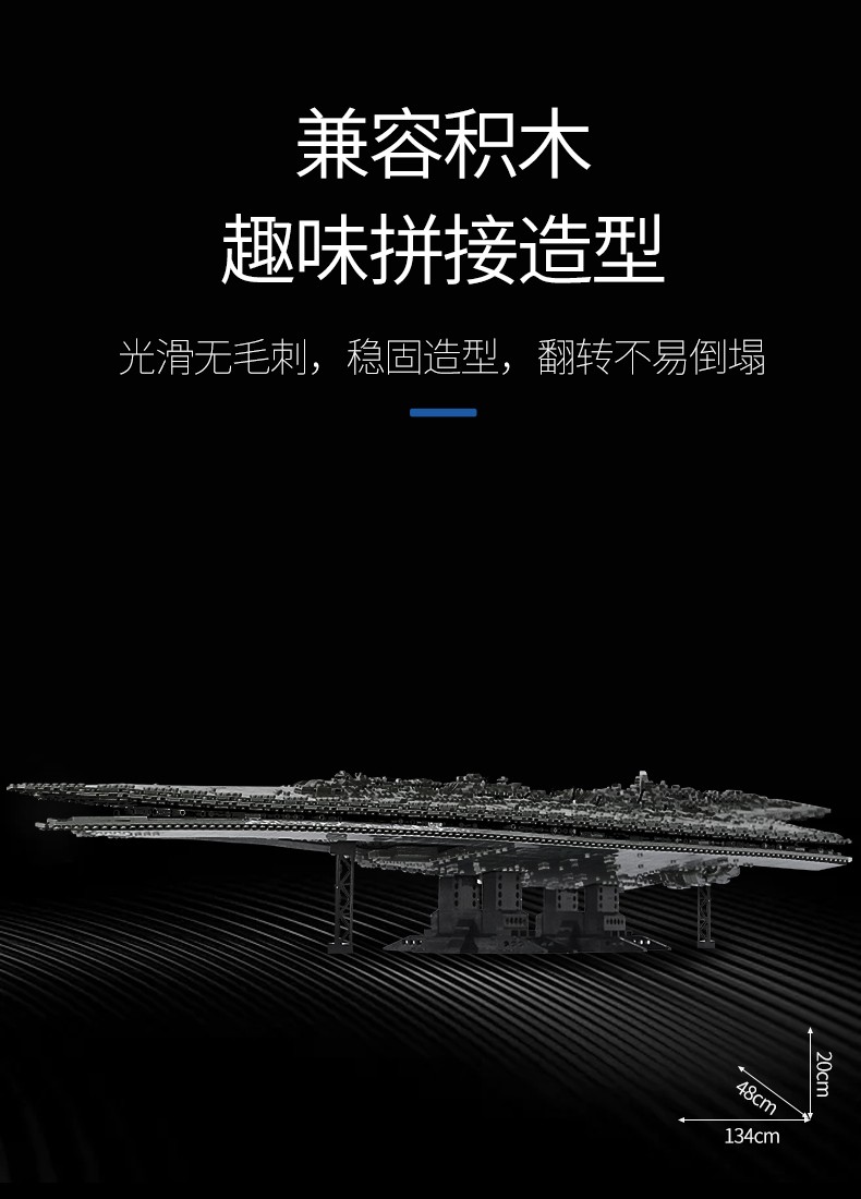  Mould King 13134 Star Plan ：A New Hope Executor Class Star  Dreadnought Ship Super Star Destroyer Building Blocks Toy to Build and  Display Kit for 8-14 Boys Collection As Adult Kid