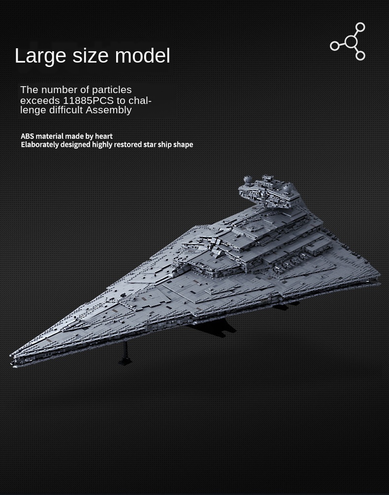 Mould King 13135 Star Wars Imperial Star Destroyer Monarch Building Blocks Toy Set