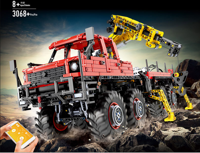 MOULD KING 13146 Articulated 8×8 Offroad Truck by Nico71 Building Blocks Toy Set