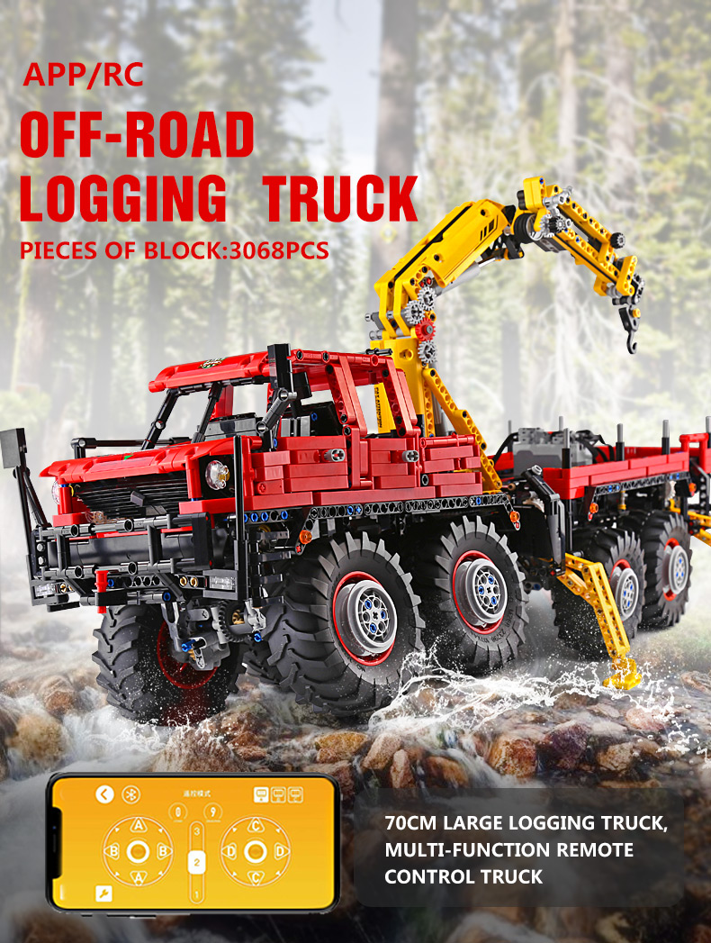 MOULD KING 13146 Articulated 8×8 Offroad Truck by Nico71 Building Blocks Toy Set