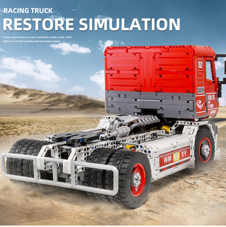 MOLD KING 13152 Serie de modelo de coche Eléctrico Competitivo Big Truck Building Blocks Toy Set