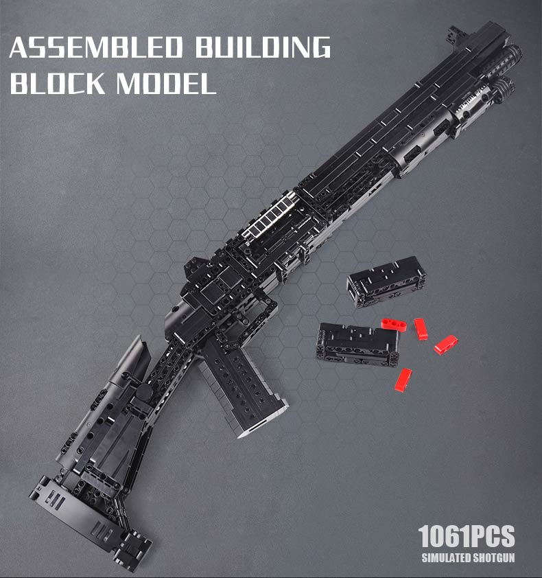 MOULD KING 14003 Benelli M4 Super 90 semi-automatic shotgun Building Blocks Toy Set