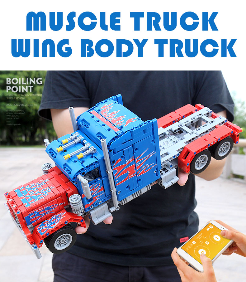MOULD KING 15001 Muscle 379 Peterbilt Truck by Steelman14a Building Blocks Toy Set