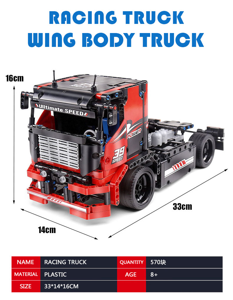 MOLD KING 15002 Racing Truck kompatibel LEGO Bausteine-Spielzeug-Set