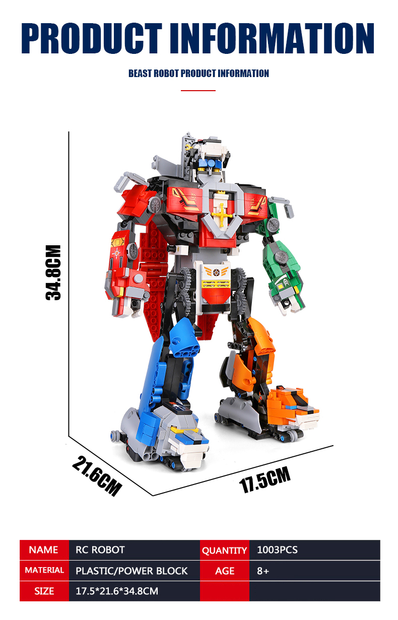 MOULD KING 15037 Remote control version of beast robot Building Blocks Toy Set