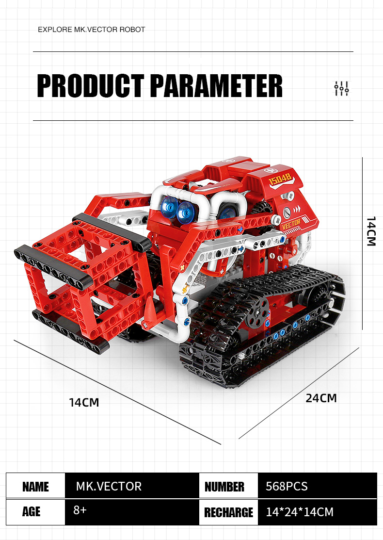 Mould King 15048 App Rc contrôle Exploration voiture blocs de construction ensemble de jouets