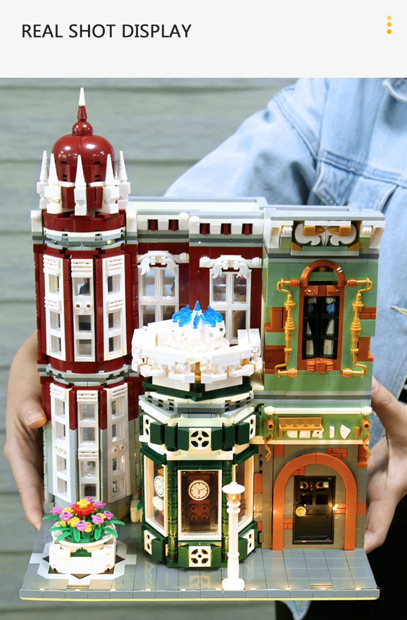 MOLD KING 16005 골동품 컬렉션 상점 빌딩 블록 장난감 세트