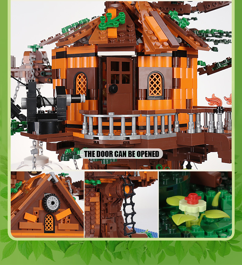 MOULD KING 16033 Street View Series Tree House Building Blocks Toy Set