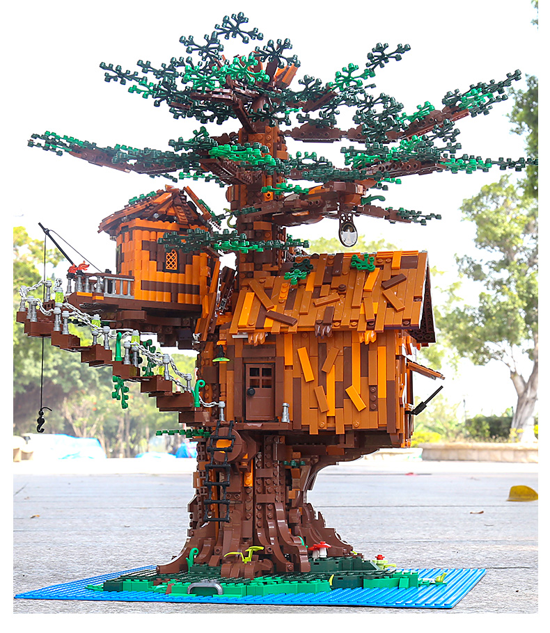 MOLD KING 16033 Street View Series Tree House Building Blocks Juego de juguetes