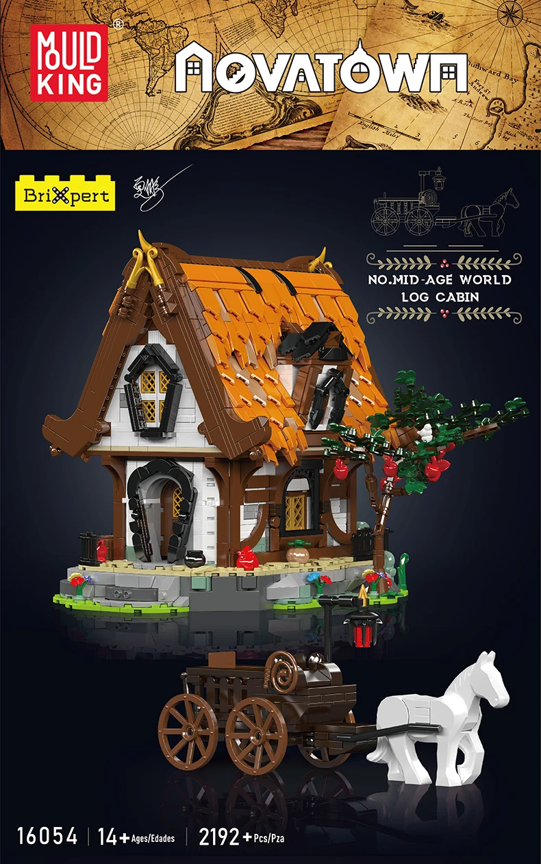 Mould King 16054 Midage World Log Cabin Building Blocks Toy set