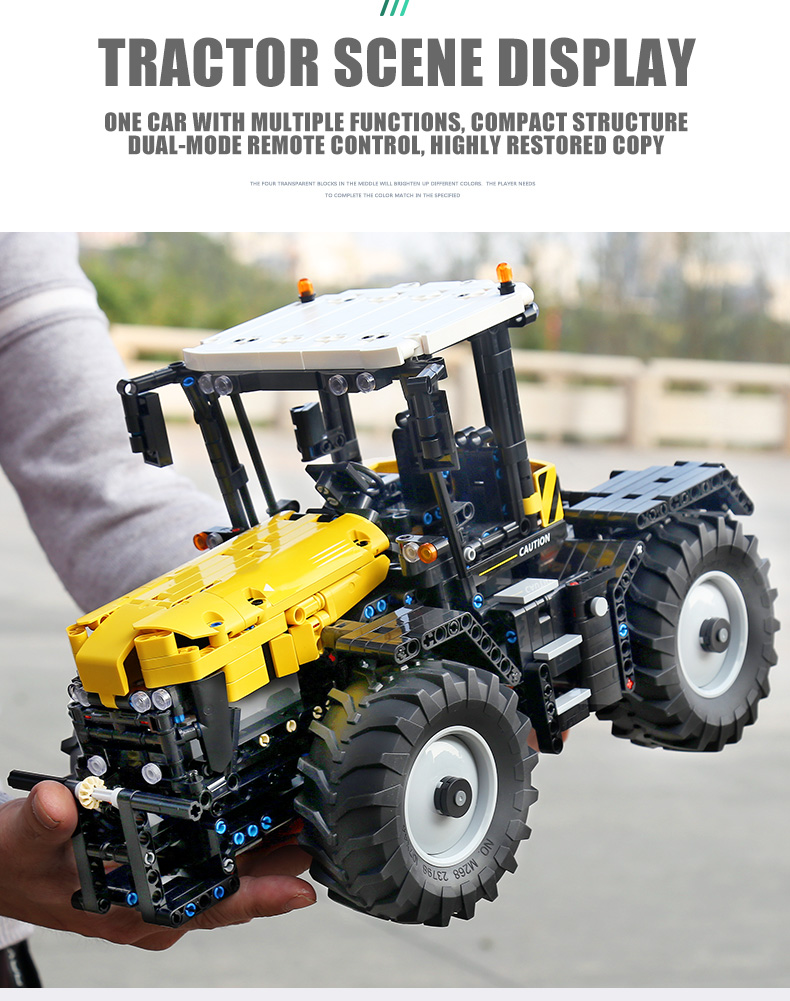 MOLD KING 17019 Ensemble de jouets de blocs de construction de tracteur à grande vitesse
