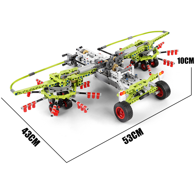 MOLD KING 17021 Traktor-Erweiterungswerkzeug Bausteine Spielzeug-Set